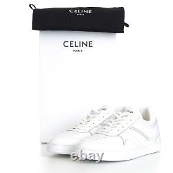 Celine 750$ Sneaker À Faible Lacet Pour Hommes En Peau De Veau Blanc Optic