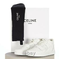 Celine 760$ Ct-02 MID Sneaker Avec Égratignure En Peau De Veau Blanc Optic