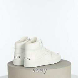 Celine 790$ Z Trainer Ct-01 Sneakers Haut De Gamme En Veau Blanc Optic
