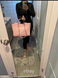 Chanel Deauville Grand Tote Rose Canvas Edition Limitée Nib