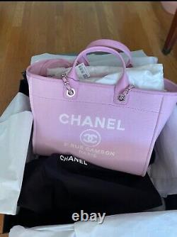 Chanel Deauville Grand Tote Rose Canvas Edition Limitée Nib