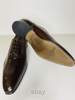 Chaussures italiennes en cuir pour hommes de couleur marron, taille 44.