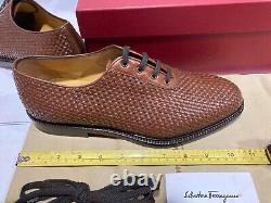 Chaussures pour hommes Ferragamo Taille-7.5M Cuir Marron Édition Limitée PERTH #58sur730