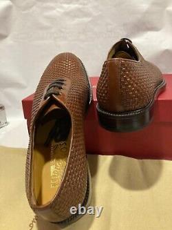 Chaussures pour hommes Ferragamo Taille-7.5M Cuir Marron Édition Limitée PERTH #58sur730