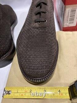 Chaussures pour hommes Ferragamo taille 8M en cuir marron édition limitée HEROS #1 sur 750