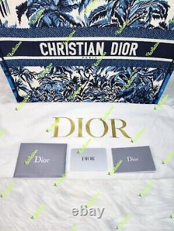 Christian Dior Palm Trees Emboridery Large Book Tote 100% Authentic