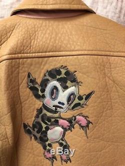 Coach Édition Limitée Femme Rare Gary Baseman Veste En Cuir Petit 1,895,00 $