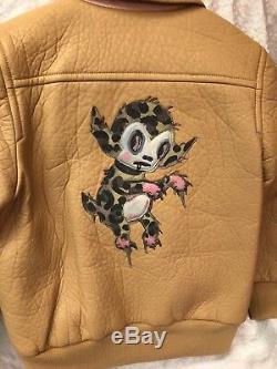 Coach Édition Limitée Femme Rare Gary Baseman Veste En Cuir Petit 1,895,00 $