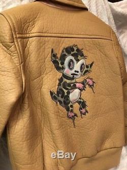 Coach Édition Limitée Femme Rare Gary Baseman Veste En Cuir Petit 1,895,00 $