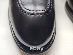 DI Bianco 1095 $ Luxe Noir Premium Cuir de veau Mocassins Semelle en cuir 9,0 (US) Nib