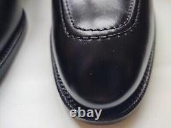 DI Bianco 1095 $ Luxe Noir Premium Cuir de veau Mocassins Semelle en cuir 9,0 (US) Nib