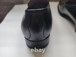 DI Bianco 1095 $ Luxe Noir Premium Cuir de veau Mocassins Semelle en cuir 9,0 (US) Nib