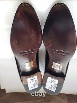 DI Bianco 1095 $ Luxe Noir Premium Cuir de veau Mocassins Semelle en cuir 9,0 (US) Nib