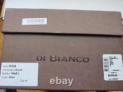 DI Bianco 1095 $ Luxe Noir Premium Cuir de veau Mocassins Semelle en cuir 9,0 (US) Nib