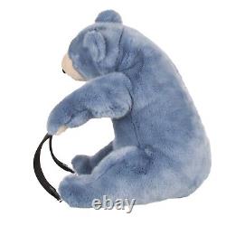 DOLCE & GABBANA Sac à dos jouet ours en peluche unisexe en fausse fourrure bleu blanc 11415