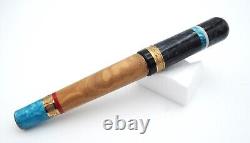 Delta Amalfi Magnifica Édition Limitée en bois d'olivier 285 avec plume en or 14 carats avec boîte d'origine