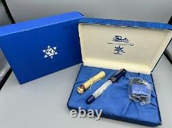 Delta Israel 50th Anni Limited Edition Fontaine Pen 18k Med Nouvelle Année En Box 1998