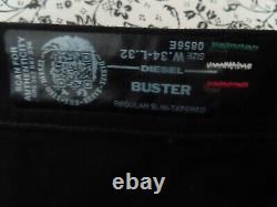 Diesel Buster 0856e Édition Limitée Jeans W34 L32 100% Authentique T.n.-o. #935 De 978