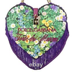 Dolce & Gabbana Sac En Toile Mon Heart Forte Dei Marni Logo Tassels Purple 09799