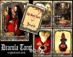 Dracula Tarot Cartes Carte Jeu Rare Millésime Grand Arcana Guide De Livre D'oracle + Cadeau