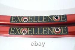 Édition Ambrosio Excellence Team 700C 36h jantes clincher équilibrées rouges brillantes x 2