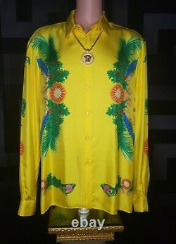 Edition Limitée! 1993 Archives! Vendu! Miami Fl Versace Silk Shirt It 56 3xl