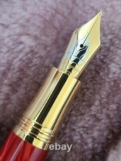 Édition limitée Montegrappa Extra 1930 en celluloïd rouge, plume en or 18 carats M, stylo-plume