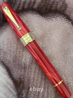 Édition limitée Montegrappa Extra 1930 en celluloïd rouge, plume en or 18 carats M, stylo-plume