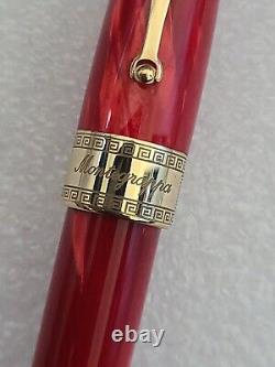 Édition limitée Montegrappa Extra 1930 en celluloïd rouge, plume en or 18 carats M, stylo-plume