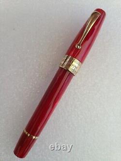 Édition limitée Montegrappa Extra 1930 en celluloïd rouge, plume en or 18 carats M, stylo-plume