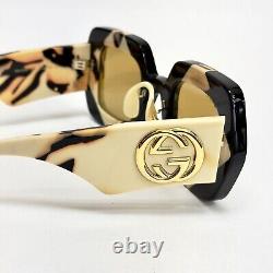 GUCCI HOLLYWOOD FOREVER 1330 Lunettes de soleil en cristal noir ivoire jaune GG1330S 001