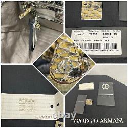 Giorgio Armani Python Tote/sac D'épaule Absolument Stunning Nwts Msrp$3160