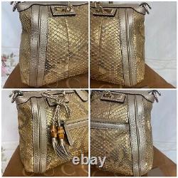 Gucci Bella Gold Python Covertable Tote Brand New Stunning Mrrp 3320 $ Unique