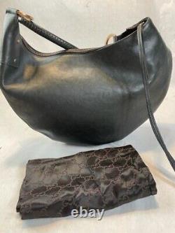 Gucci Limited Edition Black Leather Hobo/sholder Guccissima Bag, Italie, Nouveau