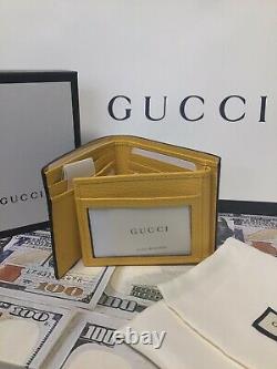 Gucci Mens Wallet Jaune Et Noir Avec Fenêtre D’identification Toute Nouvelle Édition Limitée