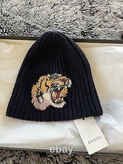 Gucci Taille M/58 Bonnet en laine douce Tigre Édition Limitée Unisexe