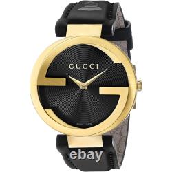 Gucci Ya133312 Interlocking-g Grammy Special Edition Unisex Black Leather Watch