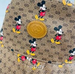 Gucci x Disney Mickey Mouse Brown GG Chapeau de Seau Édition Limitée M 602978 8475