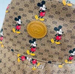 Gucci x Disney Mickey Mouse Brown GG Chapeau de Seau Édition Limitée M 602978 8475