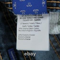 Jacob Cohen T.n.-o. Jeans Taille 38 En Denim Bleu Édition Spéciale Fait À La Main 795 $