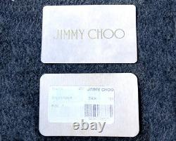 Jimmy Choo Marque Noir Rayé Bifold Porte-monnaie En Cuir Limitée Édition