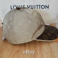 Louis Vuitton Chapeau Limited Edition Beige Brown Taille Monogram Med, Réglable