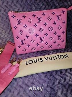Louis Vuitton Coussin Pm Rose Purple Lambskin Leather Gold Chain Limited Rare