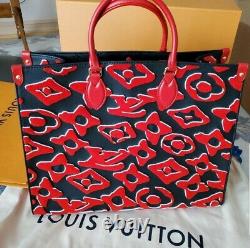 Louis Vuitton Monogramme Géant Sur Le Pouce Gm Noir Rouge Urs Fischer Lvxuf Handbag Tote