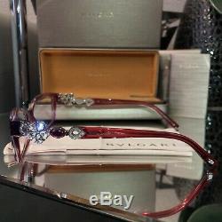 Lunettes Bvlgari Cristal Swarovski Limited Edition 4058-b Ruby Sold Out! Rare