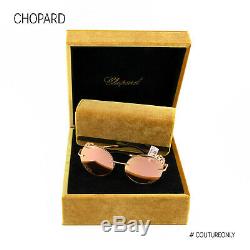 Lunettes De Soleil Sch Femmes Chopard-c68-8fcr 23k Round Métal Rose-gold Limited Edition