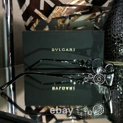 Lunettes De Vue Bvlgari Swarovski Crystal Edition Limitée 299-b Rare Noir