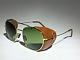 Lunettes De Soleil L. G. R Dahlak Amref Limited Edition En Or / G-15 / Cuir Rare