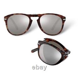 Lunettes de soleil pliantes en édition limitée Persol Steve McQueen Havana Platinum Crystal