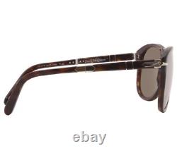 Lunettes de soleil pliantes en édition limitée Persol Steve McQueen Havana Platinum Crystal